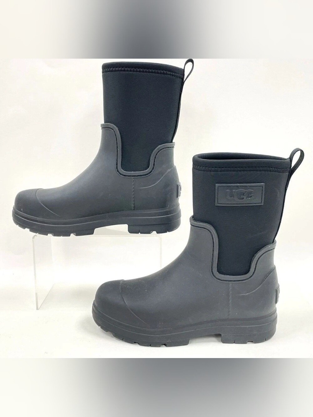 UGG Kids Black Short Waterproof Rain Boots